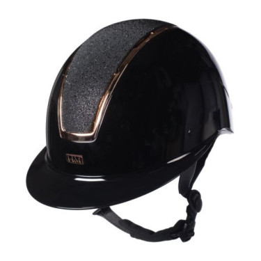 Casco HKM Lady Shield lucido Nero / oro rosa Casco HKM Lady Shield lucido Nero / oro rosa