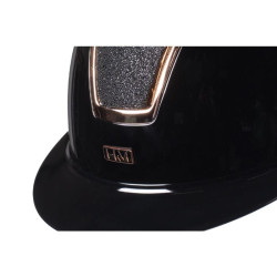 Casco HKM Lady Shield lucido Nero / oro rosa Casco HKM Lady Shield lucido Nero / oro rosa