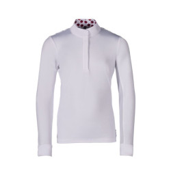 Maglia da gara Hunter Kids a maniche lunghe HKM Bianco Maglia da gara Hunter Kids a maniche lunghe HKM Bianco