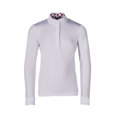 Maglia da gara Hunter Kids a maniche lunghe HKM Bianco Maglia da gara Hunter Kids a maniche lunghe HKM Bianco