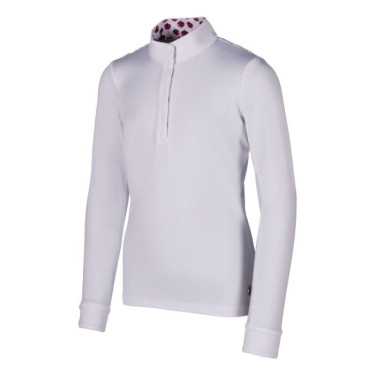 Maglia da gara Hunter Kids a maniche lunghe HKM Bianco Maglia da gara Hunter Kids a maniche lunghe HKM Bianco