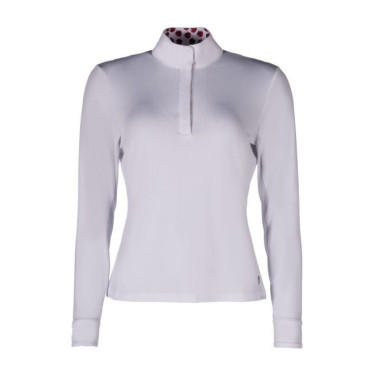 Polo da concorso Hunter a maniche lunghe HKM Bianco