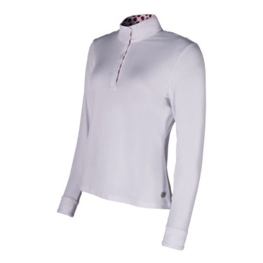 Polo da concorso Hunter a maniche lunghe HKM Bianco