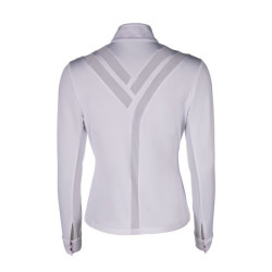 Polo da concorso Hunter a maniche lunghe HKM Bianco