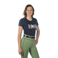 T-shirt equitazione HKM Mirror in cotone traspirante T-shirt equitazione HKM Mirror in cotone traspirante