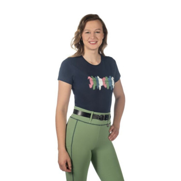 T-shirt equitazione HKM Mirror in cotone traspirante T-shirt equitazione HKM Mirror in cotone traspirante