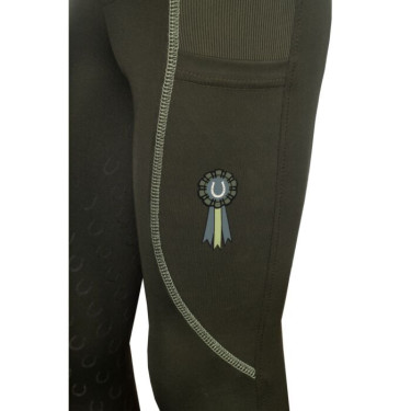 Leggings HKM Claire fondo 1/1 in silicone Grigio verde