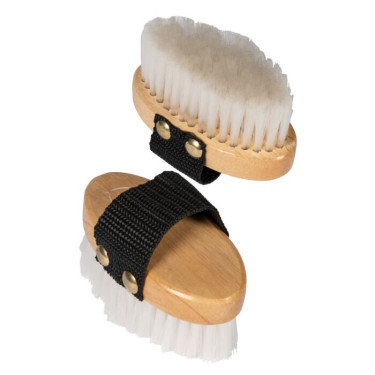 Set di toelettatura HKM in legno Hobby Horsing Naturale Marrone