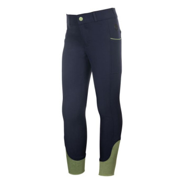 Pantaloni HKM Claire con fondo intero in silicone Blu scuro