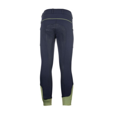 Pantaloni HKM Claire con fondo intero in silicone Blu scuro