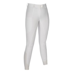 Pantaloni HKM Amalfi full seat in silicone Bianco