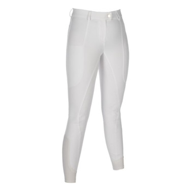 Pantaloni HKM Amalfi full seat in silicone Bianco
