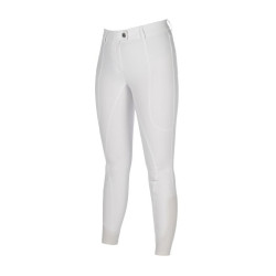 Pantaloni HKM Amalfi full seat in silicone Bianco