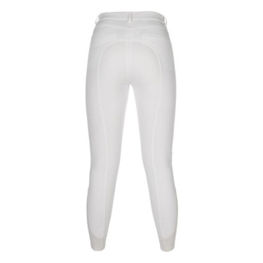 Pantaloni HKM Amalfi full seat in silicone Bianco