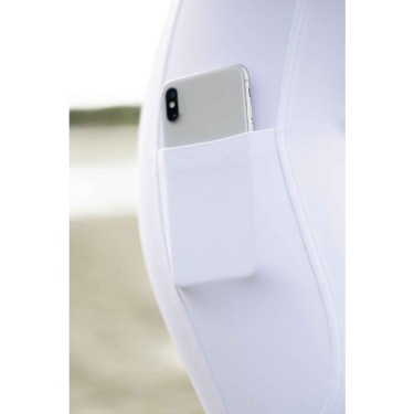 Pantaloni HKM Amalfi full seat in silicone Bianco