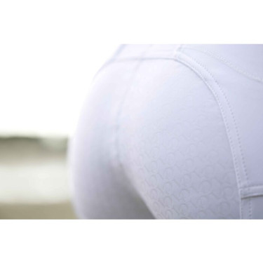 Pantaloni HKM Amalfi full seat in silicone Bianco