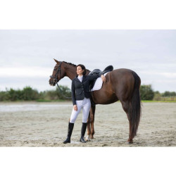 Pantaloni HKM Amalfi full seat in silicone Bianco