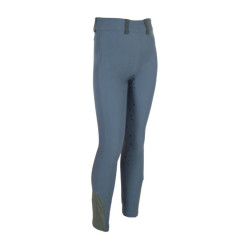 Leggings HKM Pony Dream II con grip in silicone integrale Blu grigio