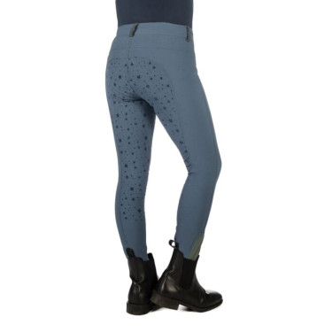 Leggings HKM Pony Dream II con grip in silicone integrale Blu grigio