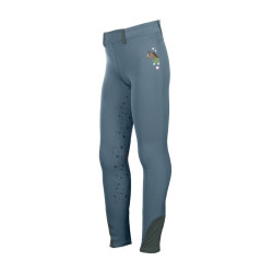 Leggings HKM Pony Dream II con grip in silicone integrale Blu grigio
