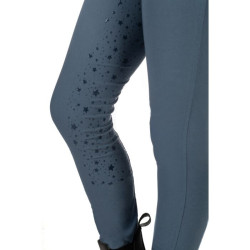 Leggings HKM Pony Dream II con grip in silicone integrale Blu grigio