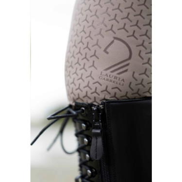 Leggings HKM Amalfi fondo 1/1 in silicone Talpa Marrone