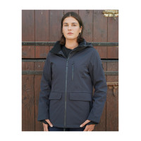 Parka impermeabile da donna Safa Flags & Cup Nero