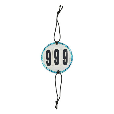 Portanumero da concorso con strass Horze Blu Portanumero da concorso con strass Horze Blu