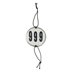 Portanumero da concorso con strass Horze Bianco