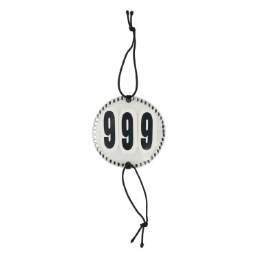 Portanumero da concorso con strass Horze Bianco