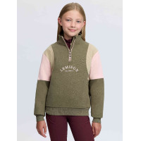 Maglia a mezza zip Viola Young Rider LeMieux Verde salice Kaki