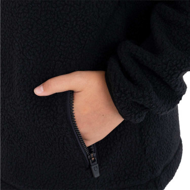 Felpa bambini unisex in pile teddy con zip e cappuccio Equestro