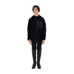 Felpa bambini unisex in pile teddy con zip e cappuccio Equestro