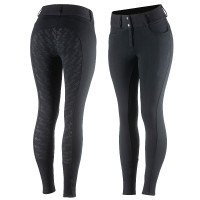 Pantaloni da equitazione termici con grip in silicone a fondo intero Mia donna Horze Nero