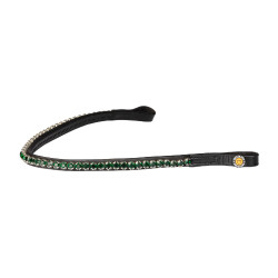 Frontalino con strass Stones Concept Equestro Nero / smeraldo