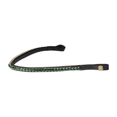 Frontalino con strass Stones Concept Equestro Nero / smeraldo