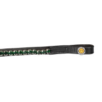 Frontalino con strass Stones Concept Equestro Nero / smeraldo