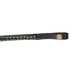 Frontalino con strass Stones Concept Equestro Nero / smeraldo