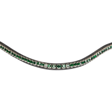 Frontalino con strass Stones Concept Equestro Nero / smeraldo