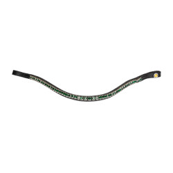 Frontalino con strass Stones Concept Equestro Nero / smeraldo