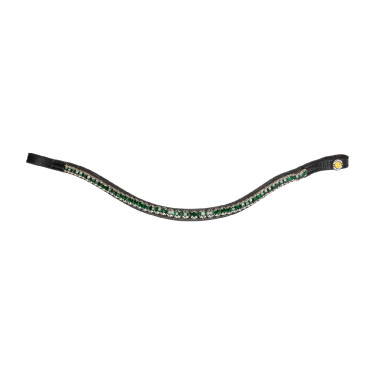 Frontalino con strass Stones Concept Equestro Nero / smeraldo
