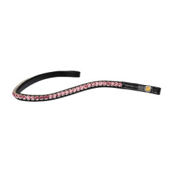 Frontalino con strass Stones Concept Equestro Nero / rosa