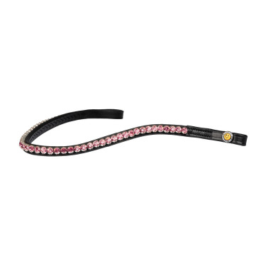 Frontalino con strass Stones Concept Equestro Nero / rosa