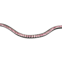 Frontalino con strass Stones Concept Equestro Nero / rosa