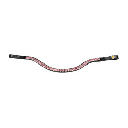 Frontalino con strass Stones Concept Equestro Nero / rosa