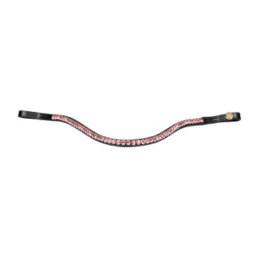 Frontalino con strass Stones Concept Equestro Nero / rosa