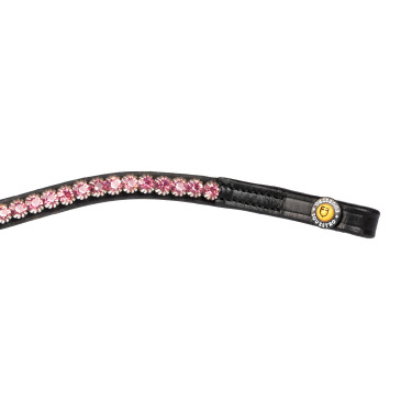 Frontalino con strass Stones Concept Equestro Nero / rosa