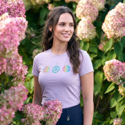 T-shirt a maniche corte Imperial Riding Holographics donna Glicina Viola