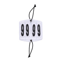 Numero di gara Imperial Riding Basic quadrato 4 cifre Bianco