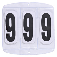 Numero di gara Imperial Riding Basic con velcro 3 cifre Bianco